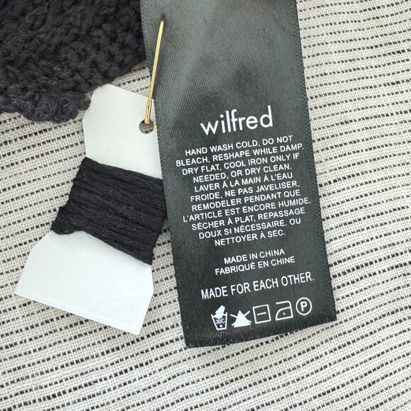 NWT Aritzia Wilfred Ephron Black Crochet Midi Dress - Picture 6 of 7